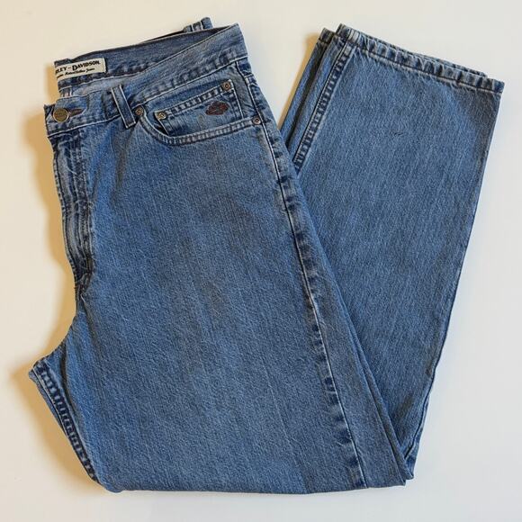 Genuine Harley-Davidson Mens Classic Boot Cut Relaxed Denim Jeans 99020N 36 x 30 - Picture 1 of 16